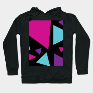 Tri - Pink, Purple, Blue and Black Hoodie